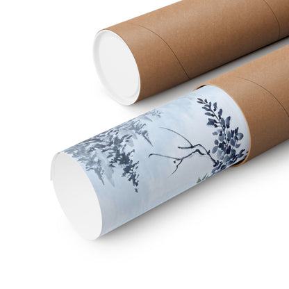 Moonlight Wisteria Wall Art Print - Zen Seijaku