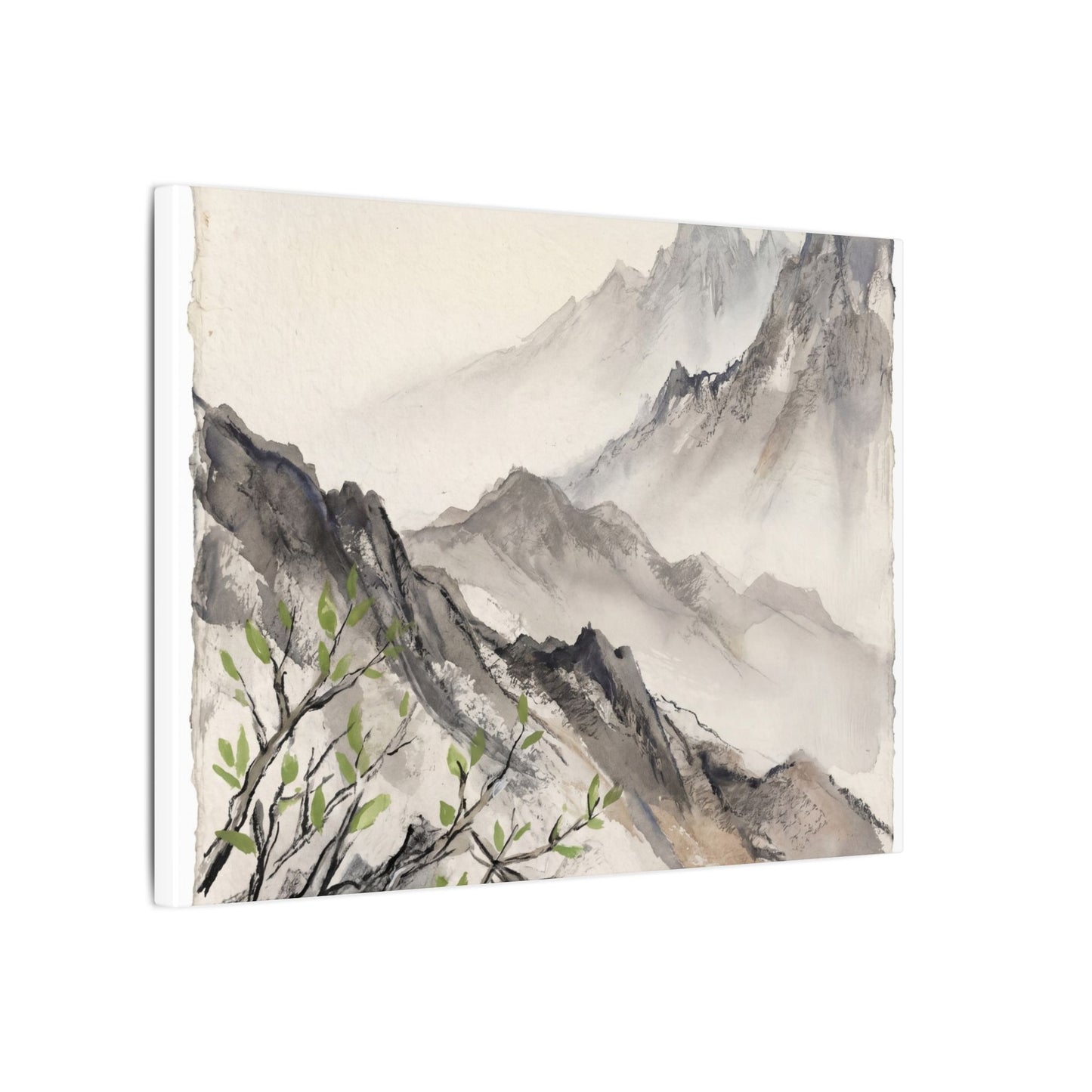 Spring Mountain Mist Texture Canvas Art | Warm Decor
