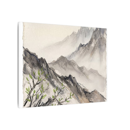 Spring Mountain Mist Texture Canvas Art | Warm Decor