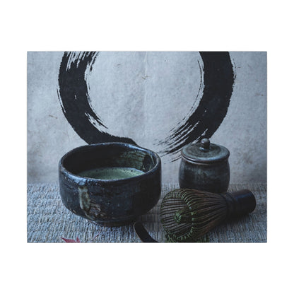 Tea Ceremony Canvas Art | Winter Zen Enso Art Art Print