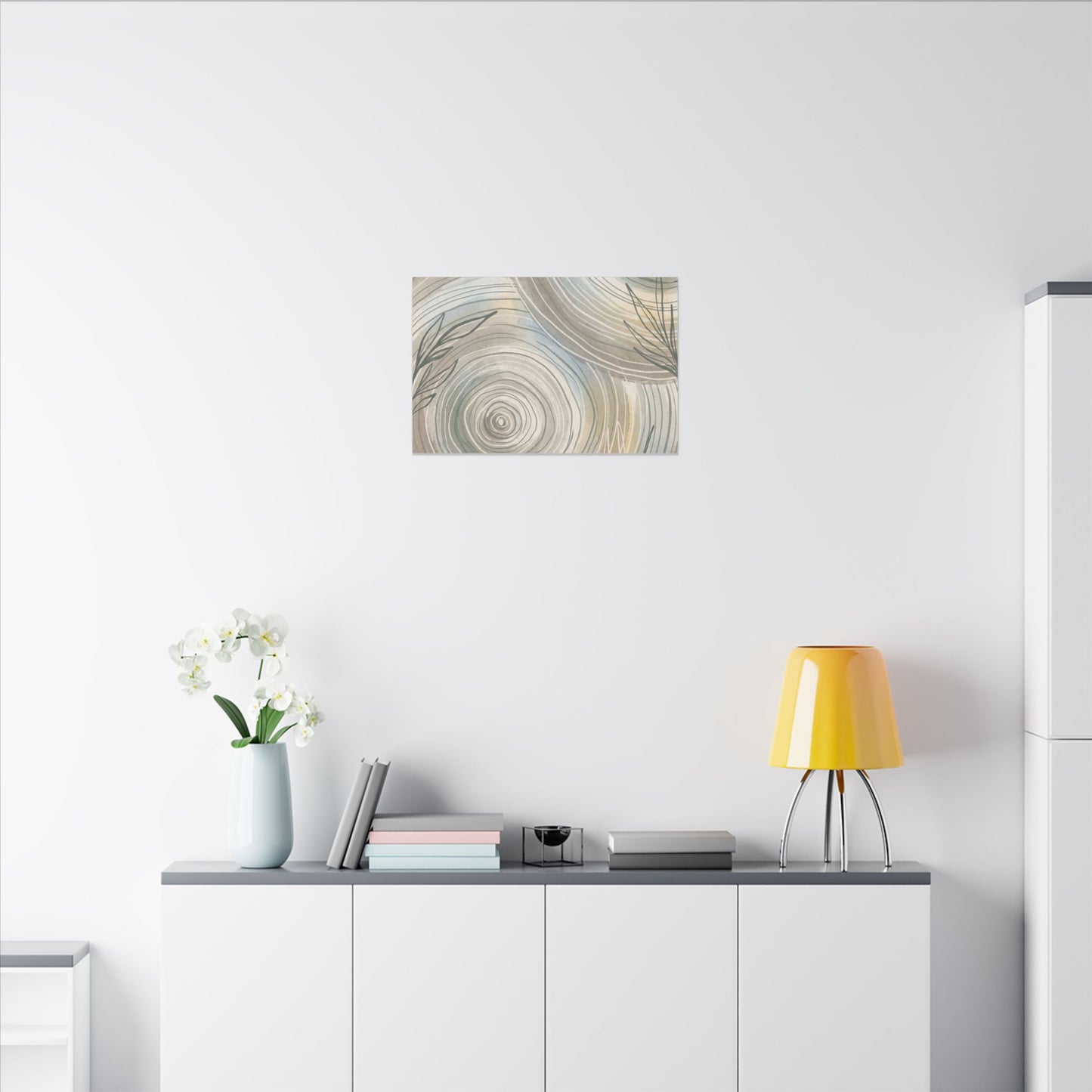 Kanso Water Ripple Canvas Art - Japandi Minimal Line