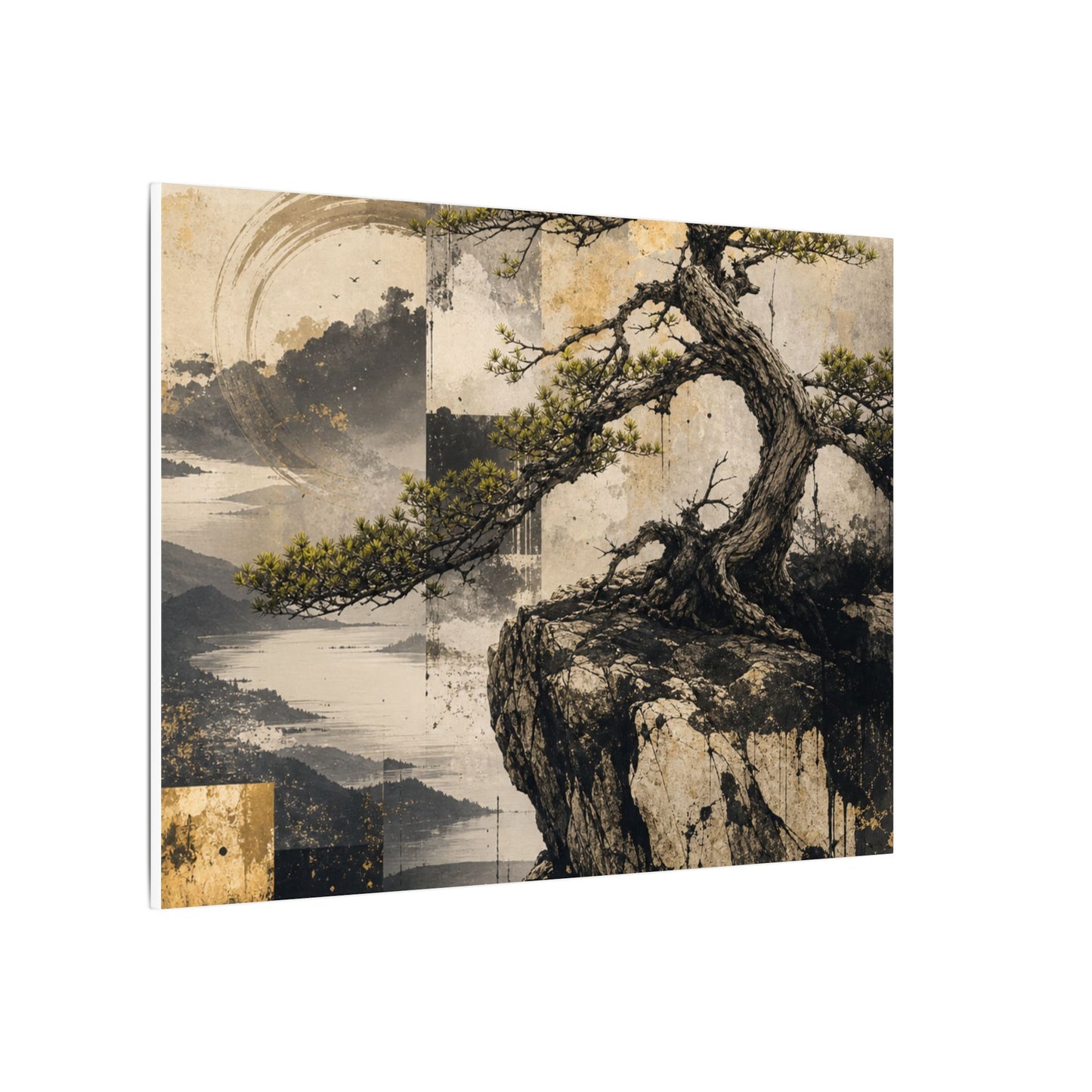Golden Hour Pine Tree Canvas Art - Japandi Datsuzoku