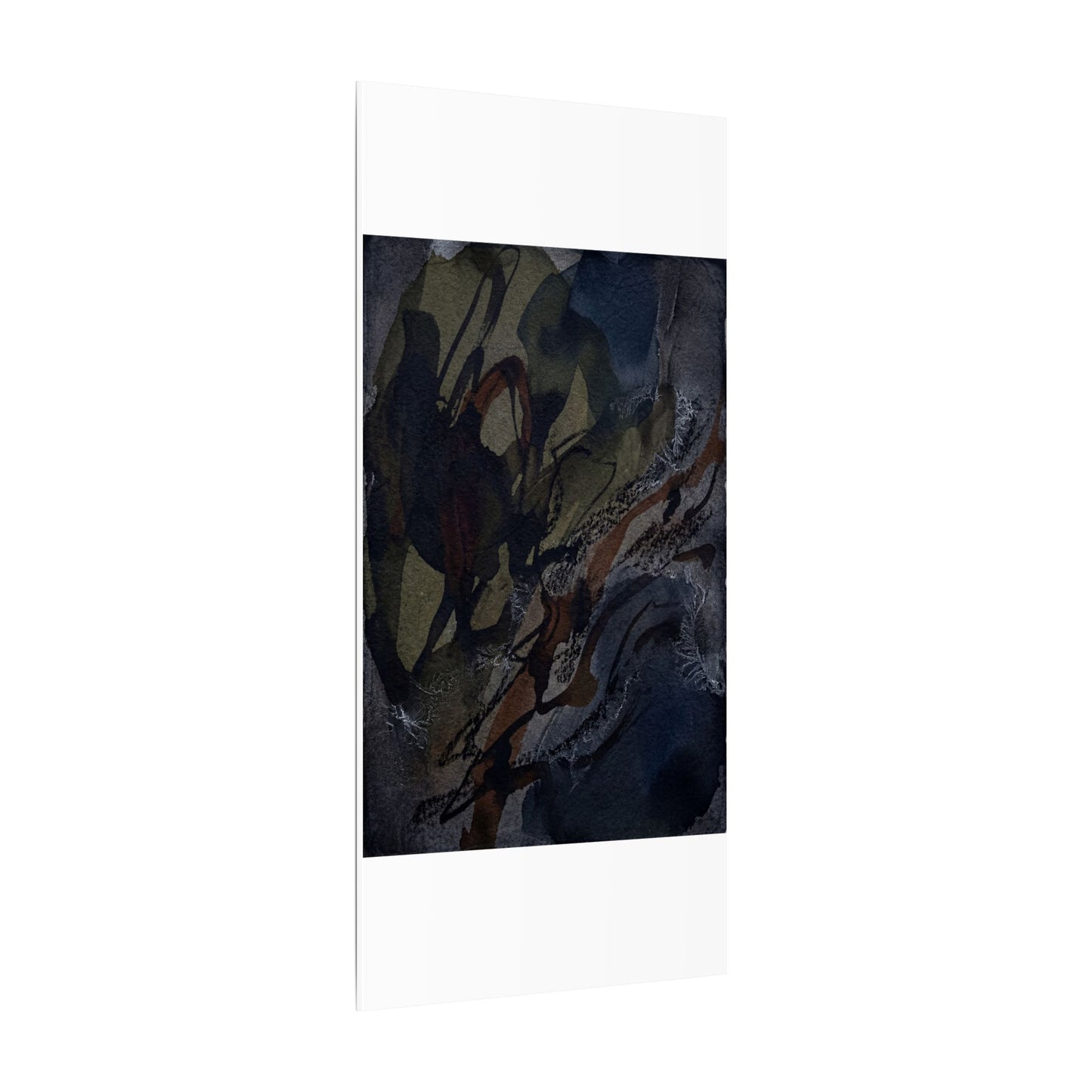 Shadow Play Winter Canvas Art | Dark Japandi Luxurious Design