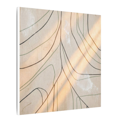 Shoji Screen Minimal Line Canvas Art | Warm Japandi Art