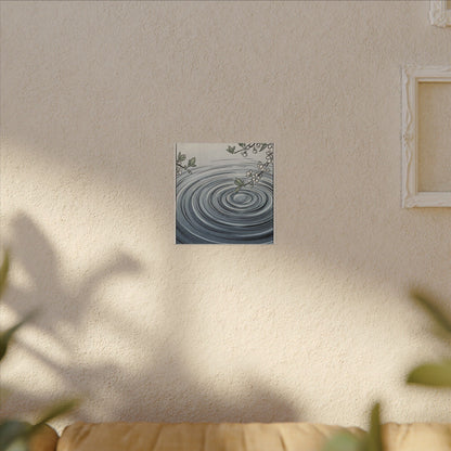 Calm Water Ripple Canvas Art - Ukiyo E Inspired Zen