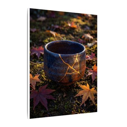 Kanso Moonlit Garden Canvas Art - Kintsugi Gold Repair
