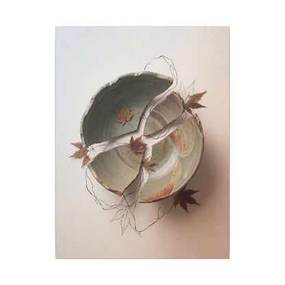 Dawn Ceramic Bowl Canvas Art - Japandi Fukinsei