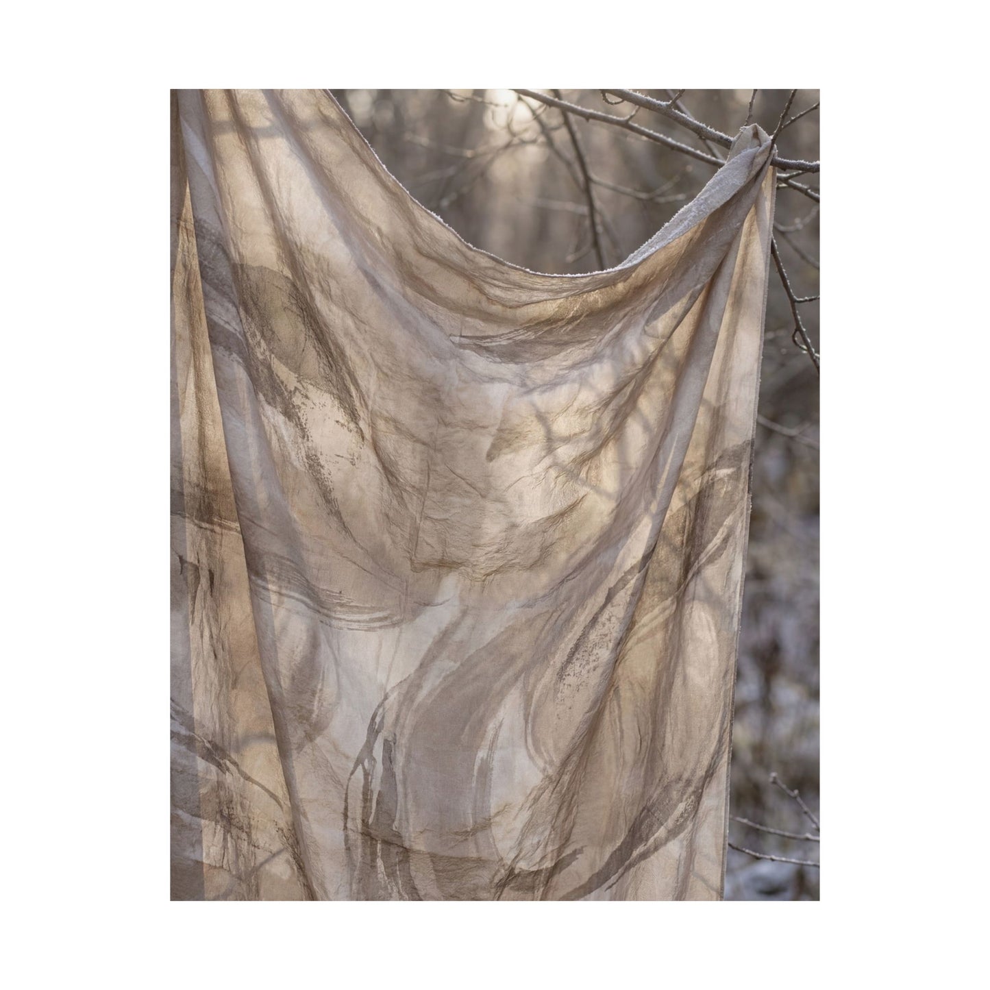 Dappled Silk Drape Wall Art Print - Japandi Ma