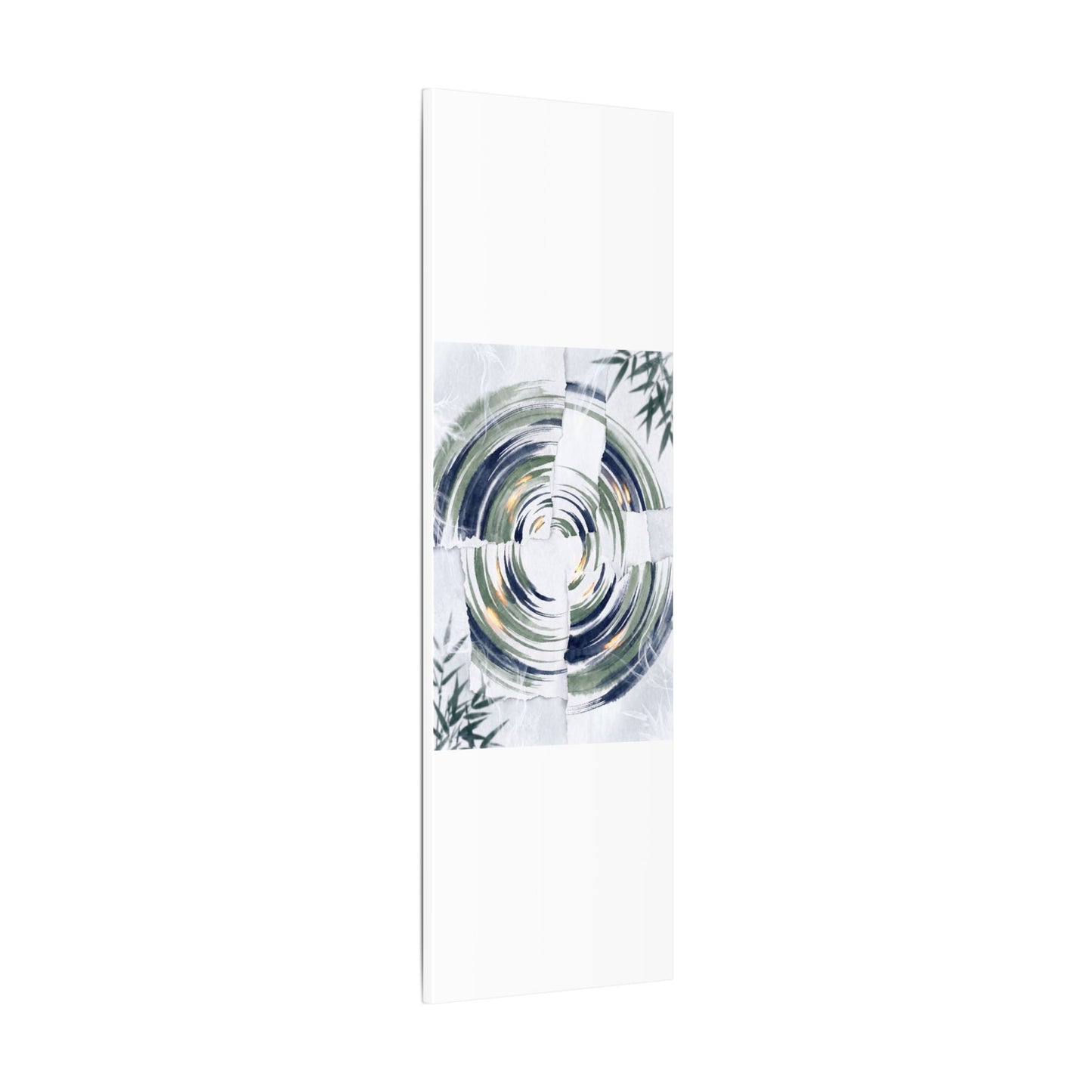 Winter Water Ripple Sumi E Canvas Art | Peaceful Decor