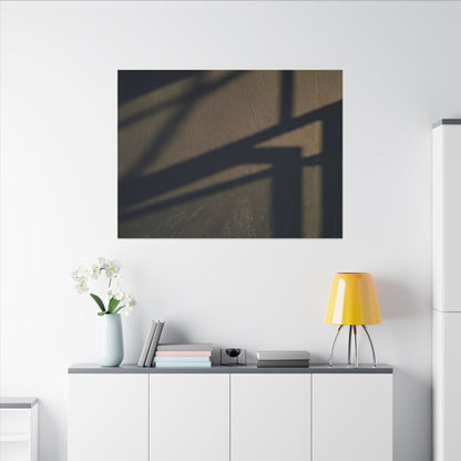 Sophisticated Shadow Play Canvas Art - Moody Minimal Dark Japandi