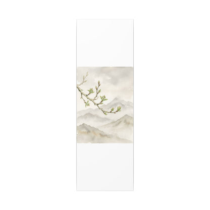 Spring Mountain Mist Watercolor Canvas Art | Cozy Decor
