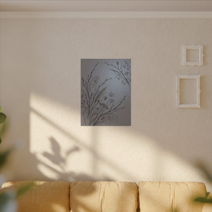 Spring Dried Flowers Japanese Pattern Canvas Art | Cozy Decor