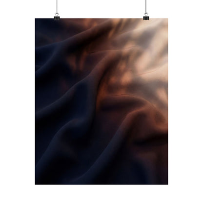 Silk Drape Summer Wall Art Print | Dark Japandi Atmospheric Design Art Print