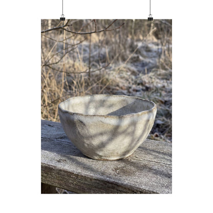 Elegant Ceramic Bowl Wall Art Print - Texture Japandi