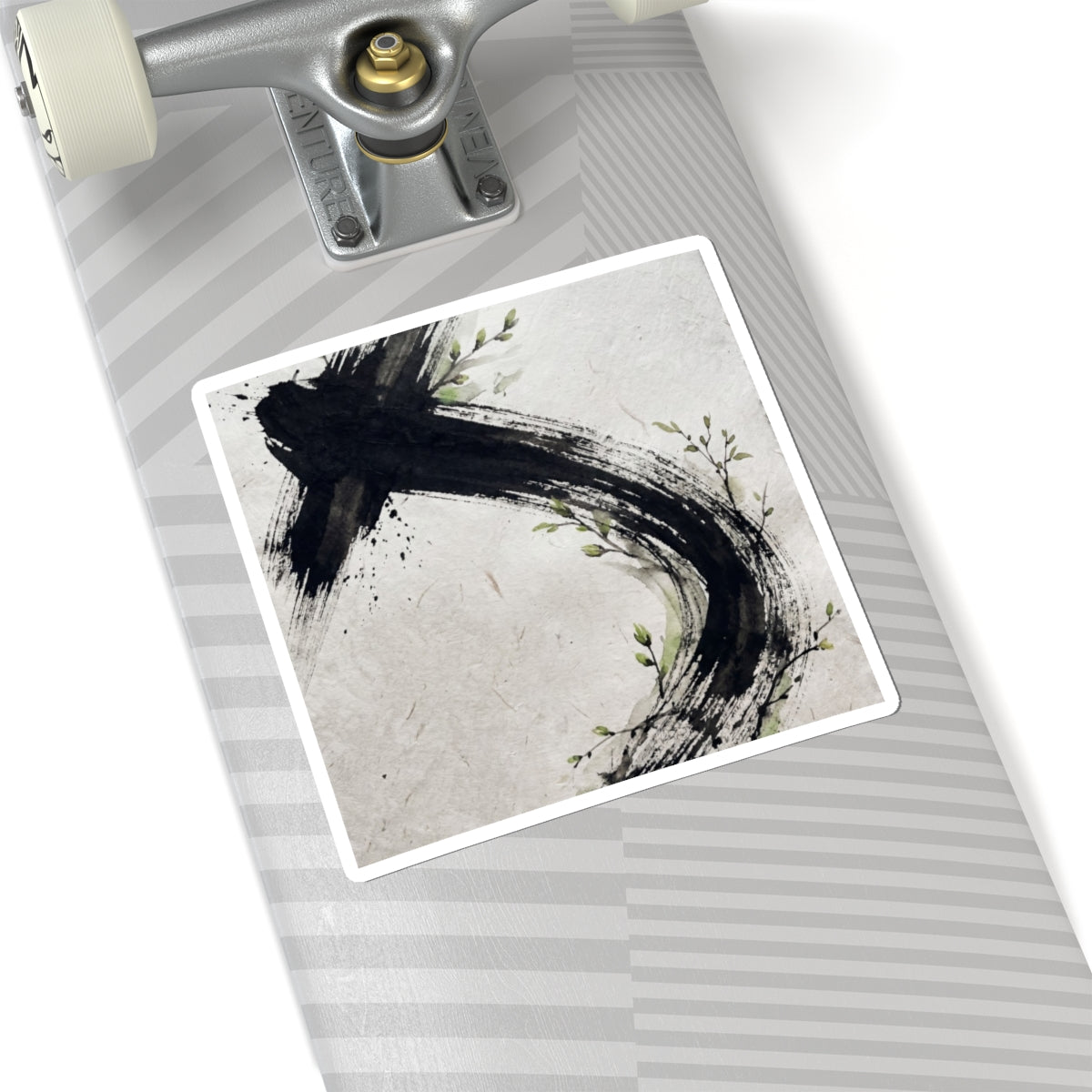 Spring Ink Brushstroke Moody Minimal Sticker | Sophisticated Decor