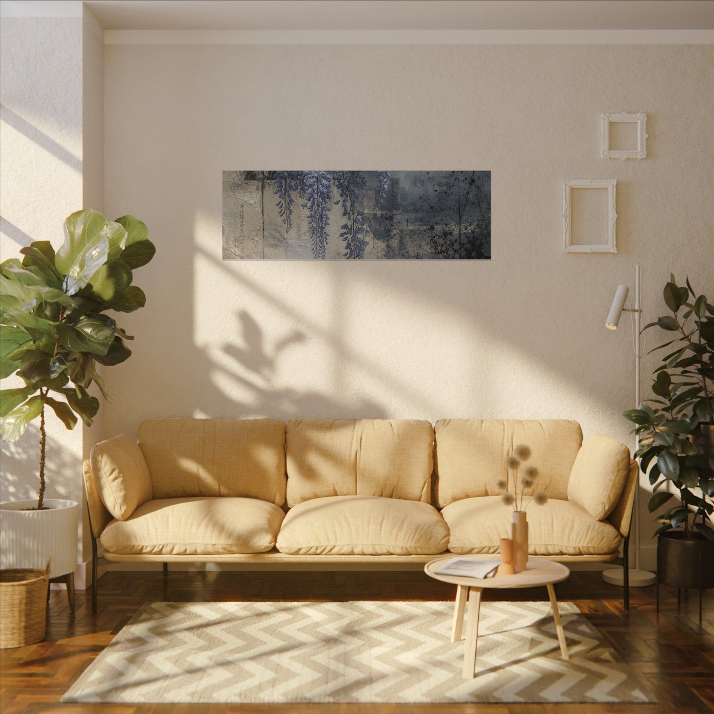 Winter Wisteria Texture Canvas Art | Elegant Decor