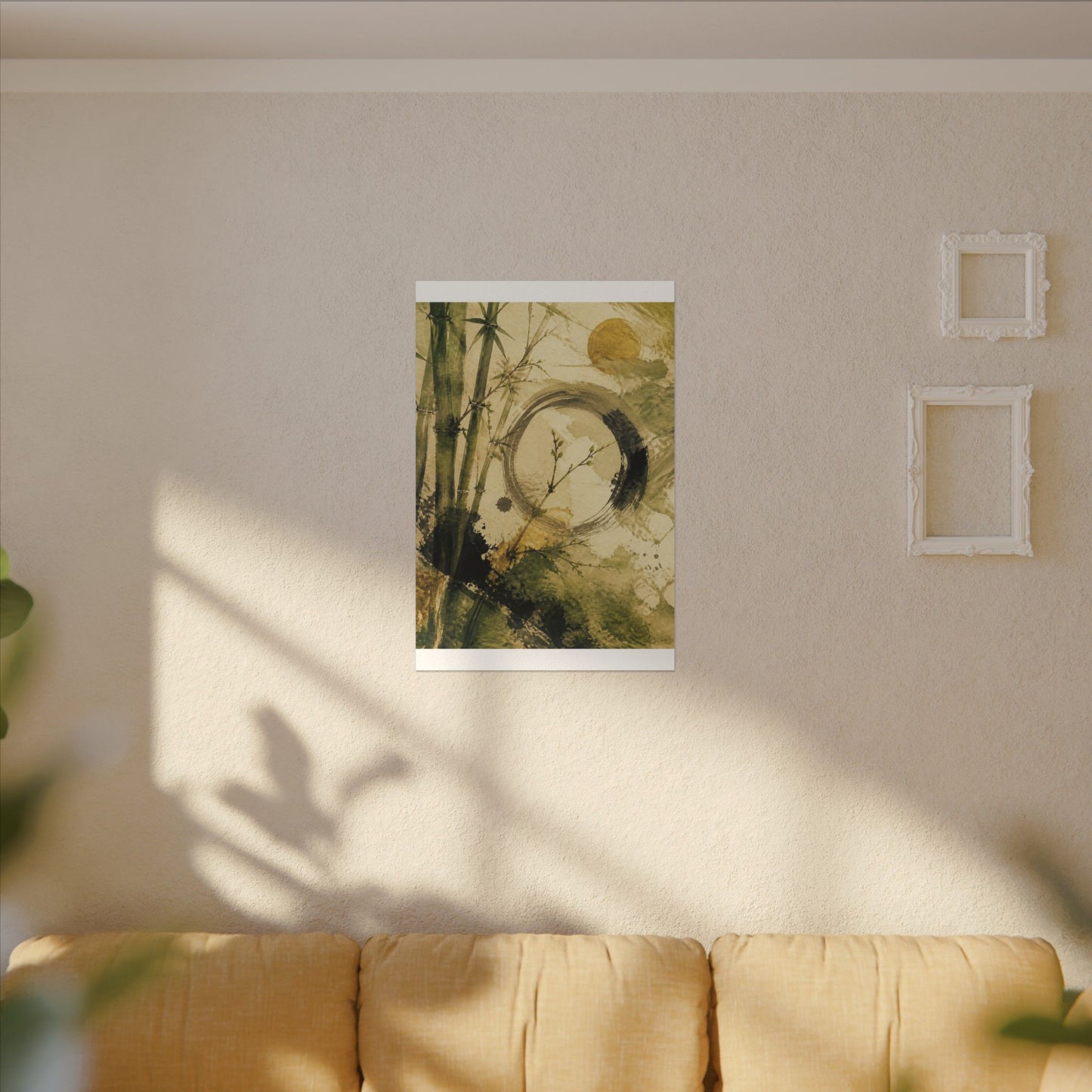 Ink Brushstroke Sumi E Canvas Art | Calm Zen Art