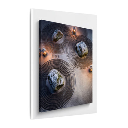 Candlelight Rock Garden Canvas Art - Japandi Ma