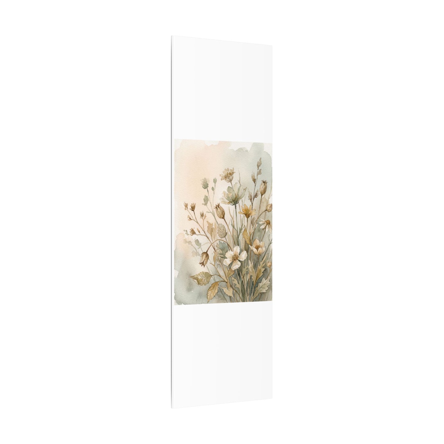 Summer Dried Flowers Watercolor Canvas Art | Elegant Decor