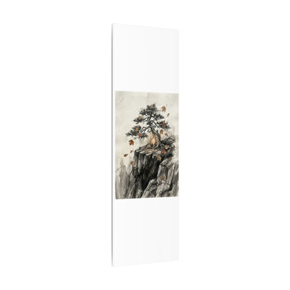 Pine Tree Autumn Canvas Art | Japandi Earthy Design