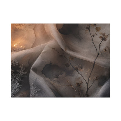 Japandi Silk Drape in Candlelight | Watercolor Canvas Art
