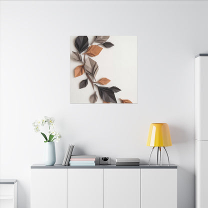 Paper Fold Autumn Canvas Art | Japandi Earthy Design