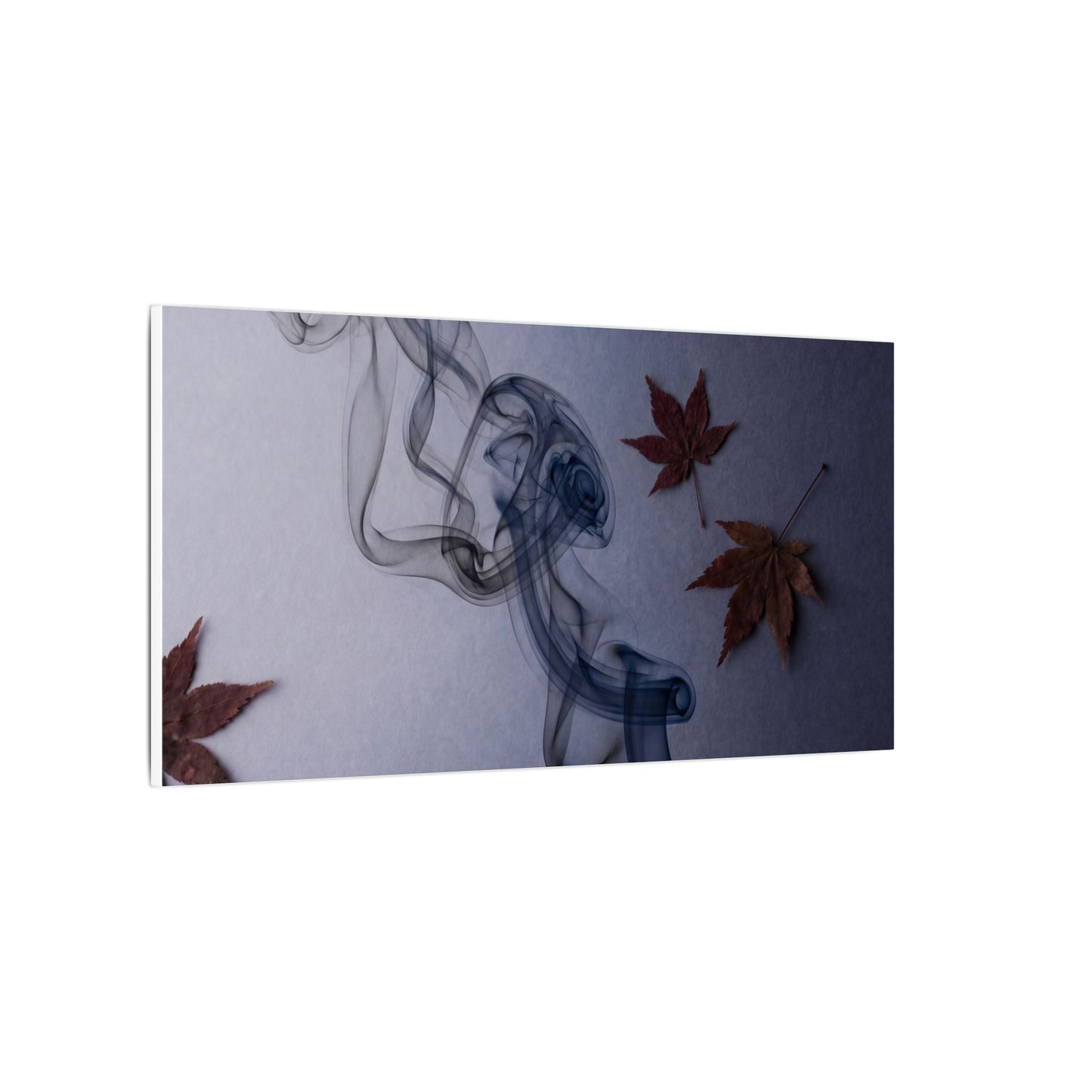 Dark Japandi Incense Smoke in Dawn | Moody Minimal Canvas Art