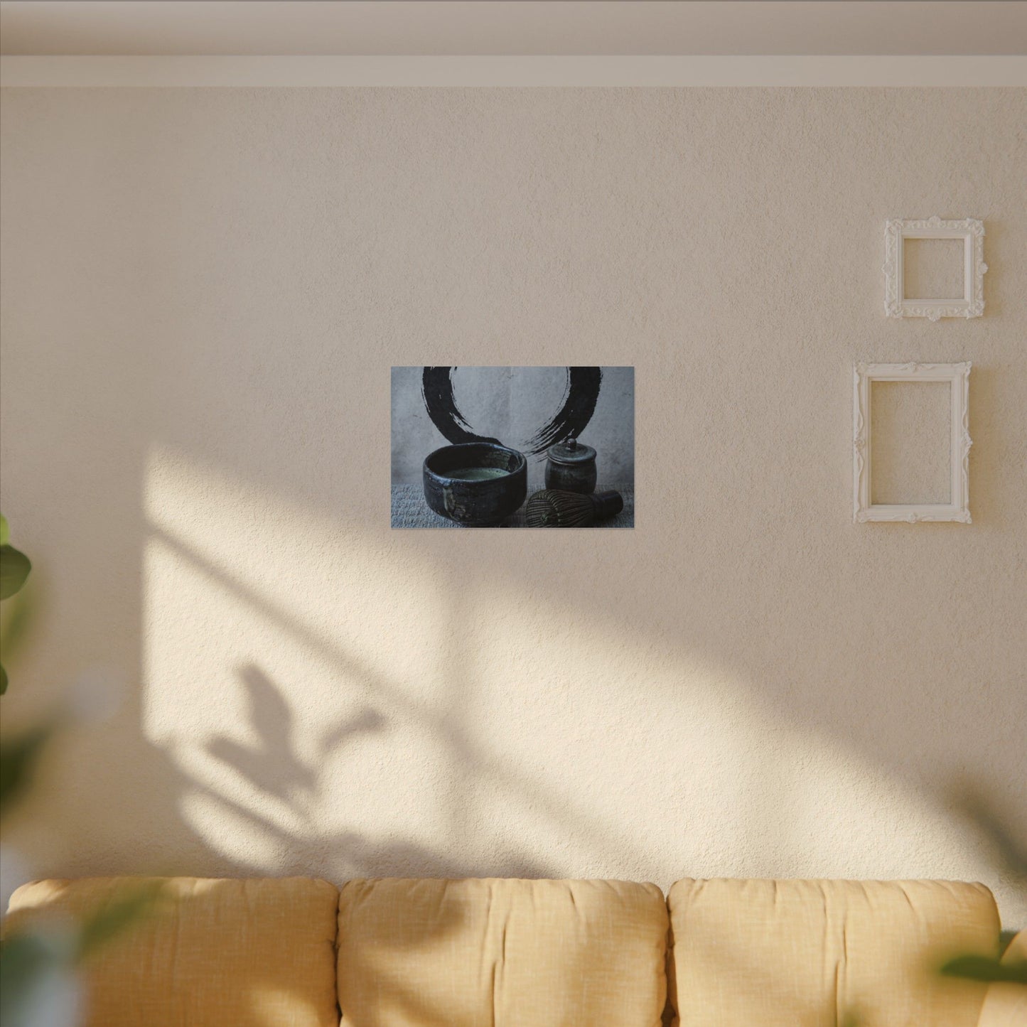 Tea Ceremony Canvas Art | Winter Zen Enso Art