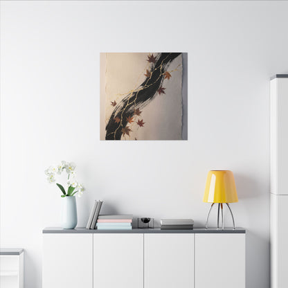 Dawn Ink Brushstroke Canvas Art - Kintsugi Ma