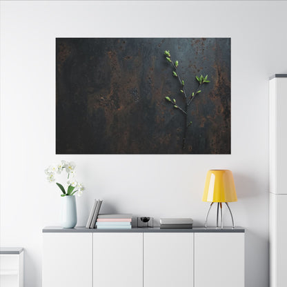 Rust Patina Moody Minimal Canvas Art | Moody Dark Japandi Art