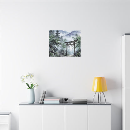 Moonlight Torii Gate Canvas Art - Zen Fukinsei