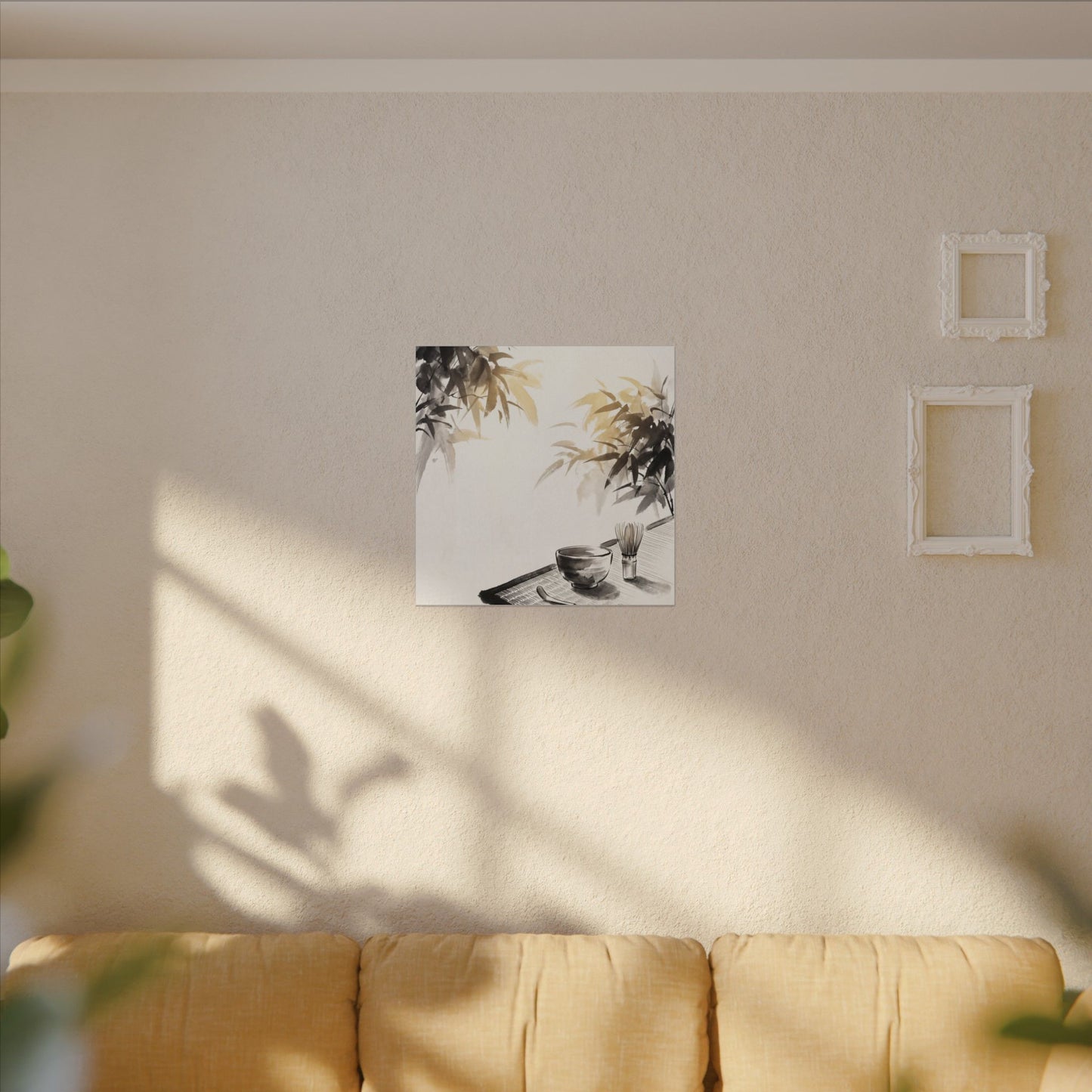 Tea Ceremony Sumi E Canvas Art | Serene Zen Art
