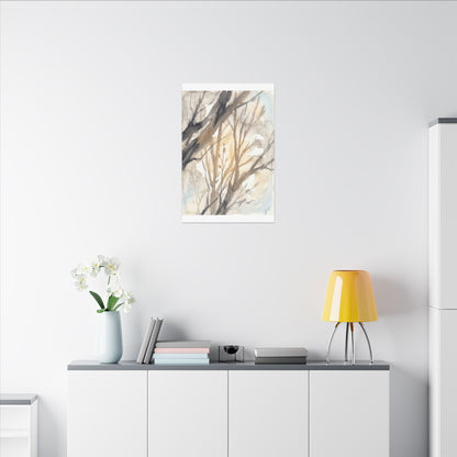 Ma Shadow Play Canvas Art - Japandi Watercolor