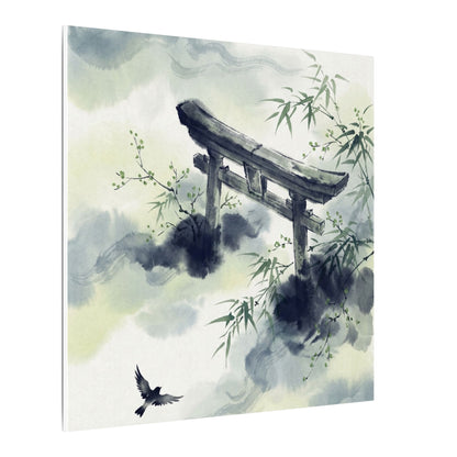 Torii Gate Sumi E Canvas Art | Serene Zen Art