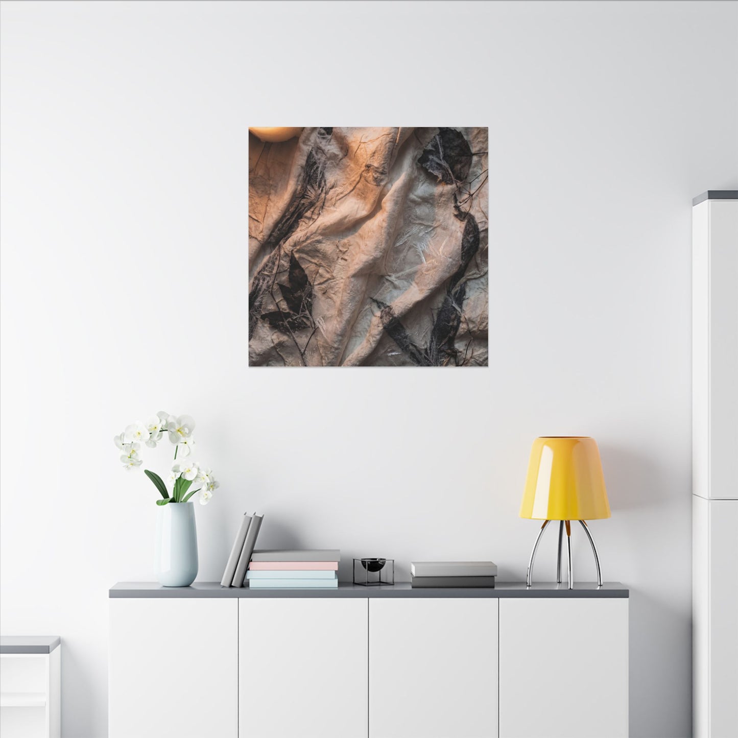 Candlelight Silk Drape Canvas Art - Japandi Mono No Aware