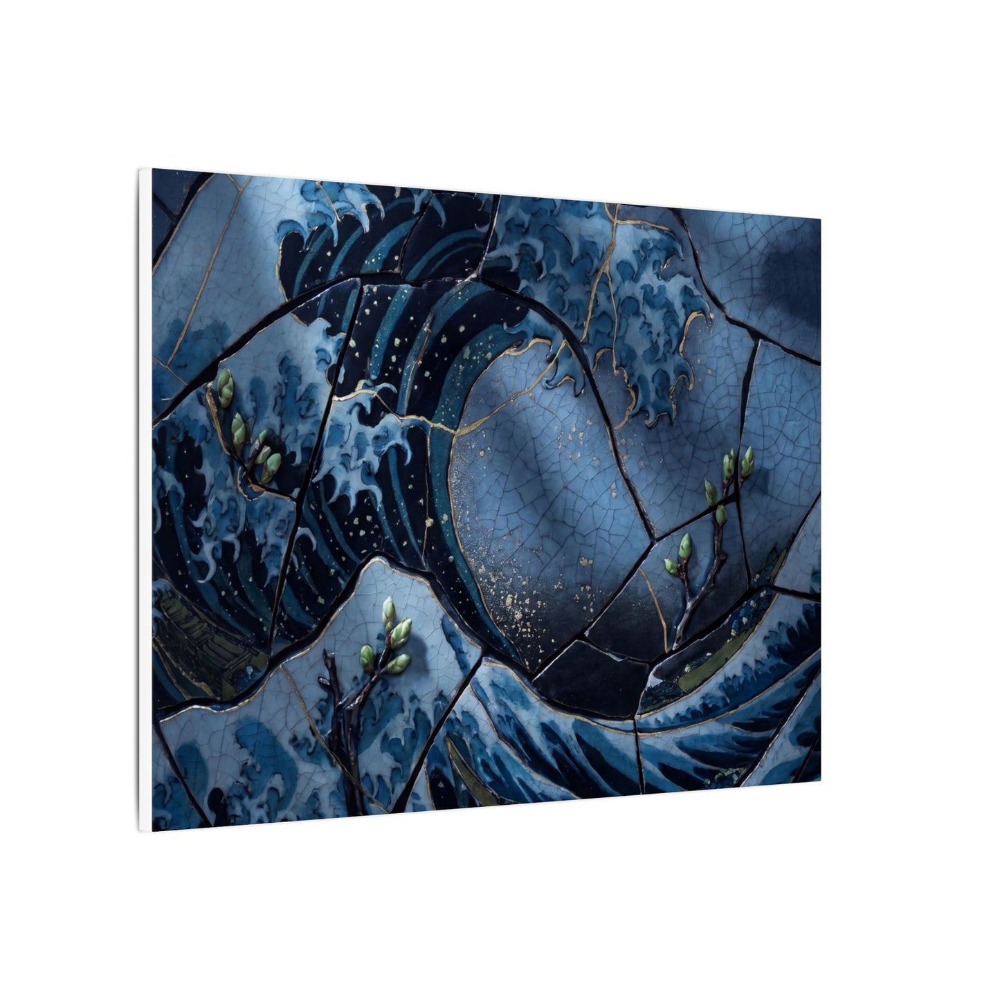 Ocean Wave Spring Canvas Art | Kintsugi Artful Design