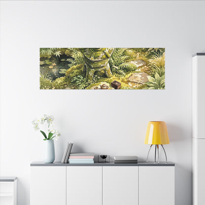 Datsuzoku Stone Lantern Canvas Art - Japandi Watercolor