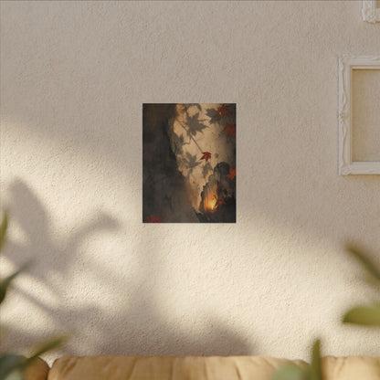 Shadow Play Texture Canvas Art | Neutral Japandi Art