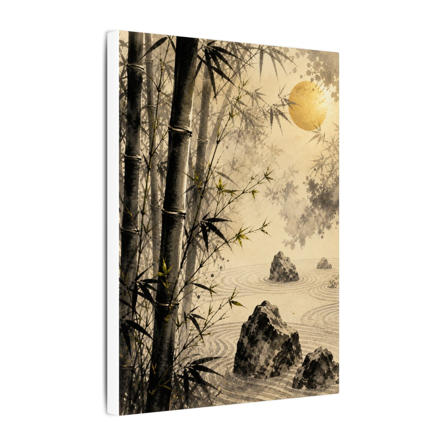 Peaceful Bamboo Grove Canvas Art - Karesansui Zen