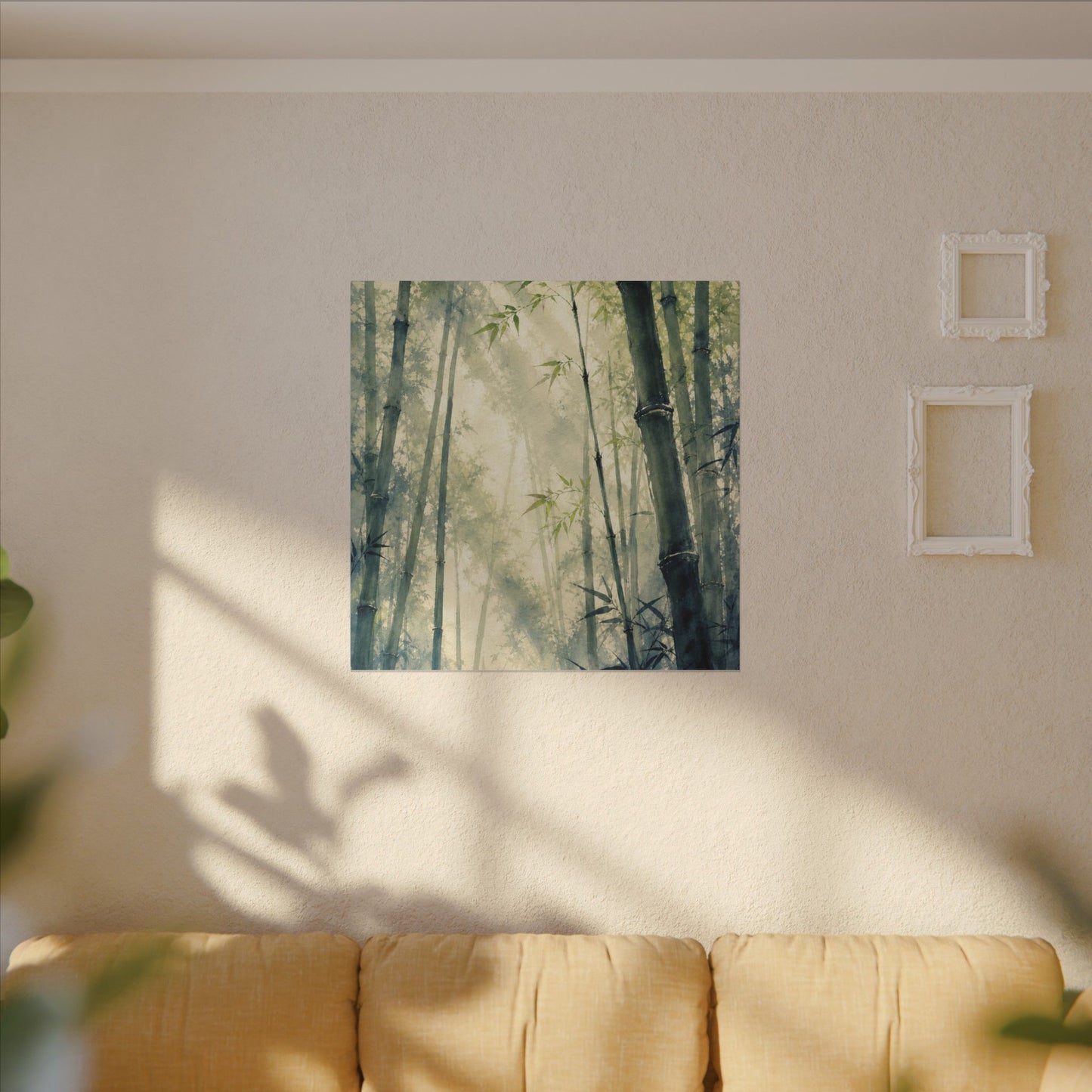 Bamboo Grove Spring Canvas Art | Zen Serene Design