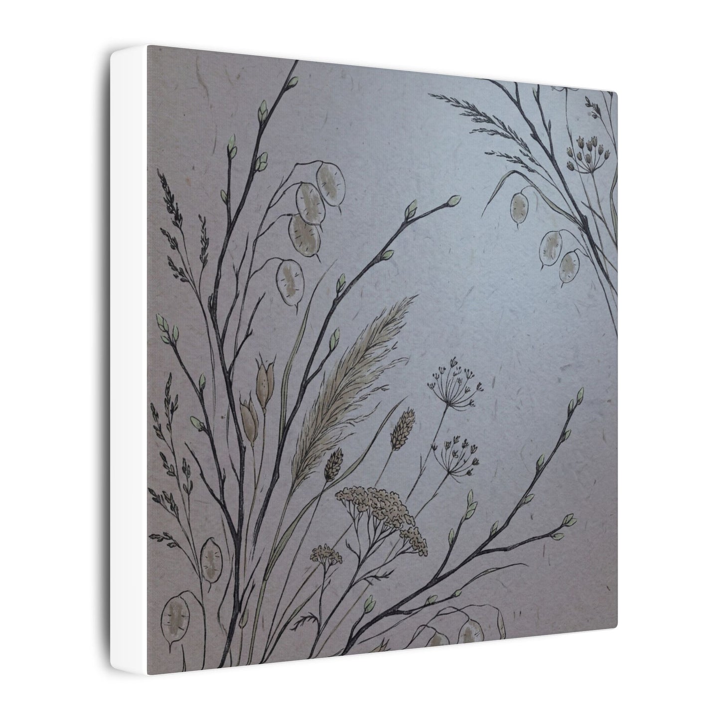 Spring Dried Flowers Japanese Pattern Canvas Art | Cozy Decor