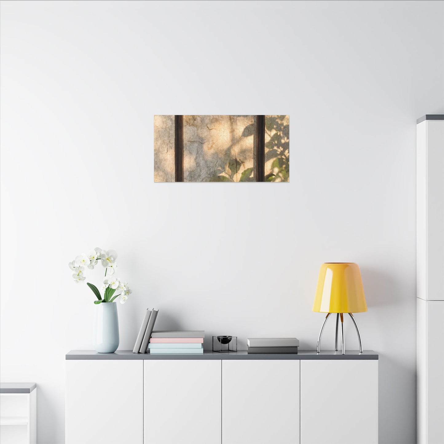 Golden Hour Shoji Screen Canvas Art - Japandi Mono No Aware