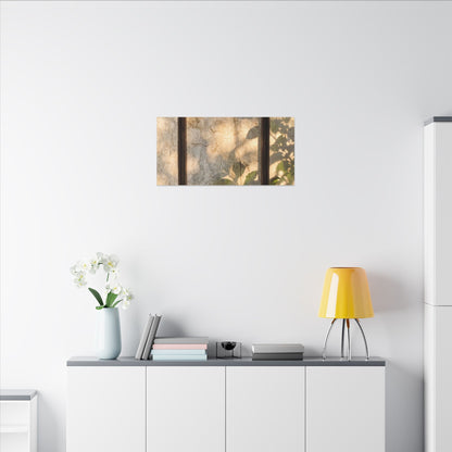Golden Hour Shoji Screen Canvas Art - Japandi Mono No Aware