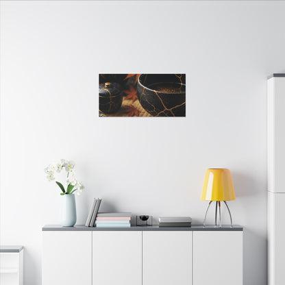 Seijaku Tea Ceremony Canvas Art - Kintsugi Gold Repair