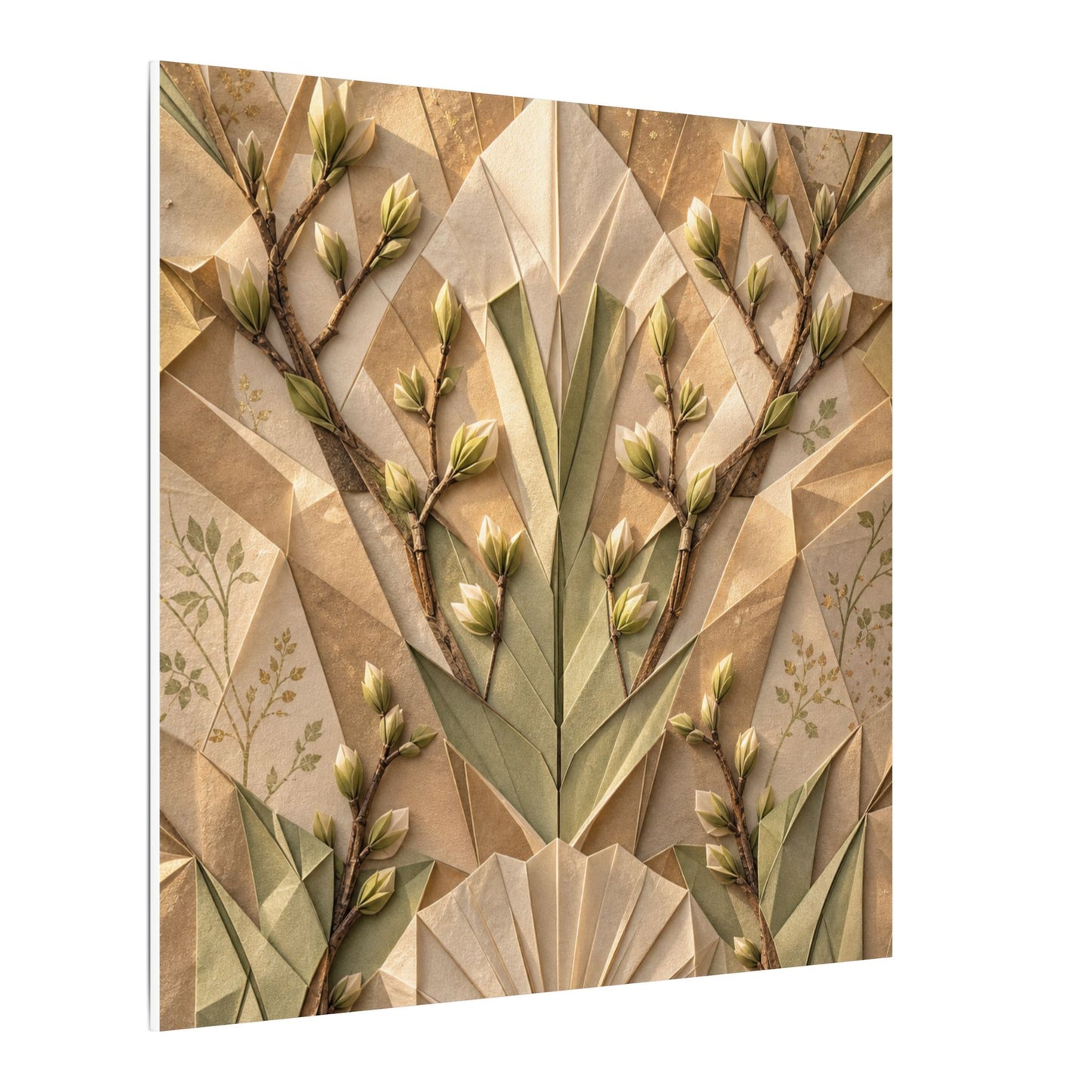 Kanso Paper Fold Canvas Art - Japandi Japanese Pattern