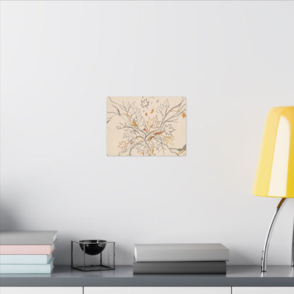 Warm Shadow Play Canvas Art - Minimal Line Japandi