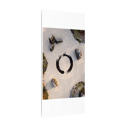 Rock Garden Canvas Art | Winter Zen Enso Art