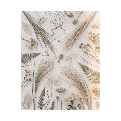 Cozy Dried Flowers Wall Art Print - Japanese Pattern Japandi