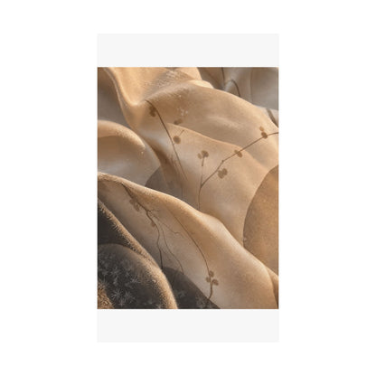 Silk Drape Winter Wall Art Print | Japandi Cozy Design