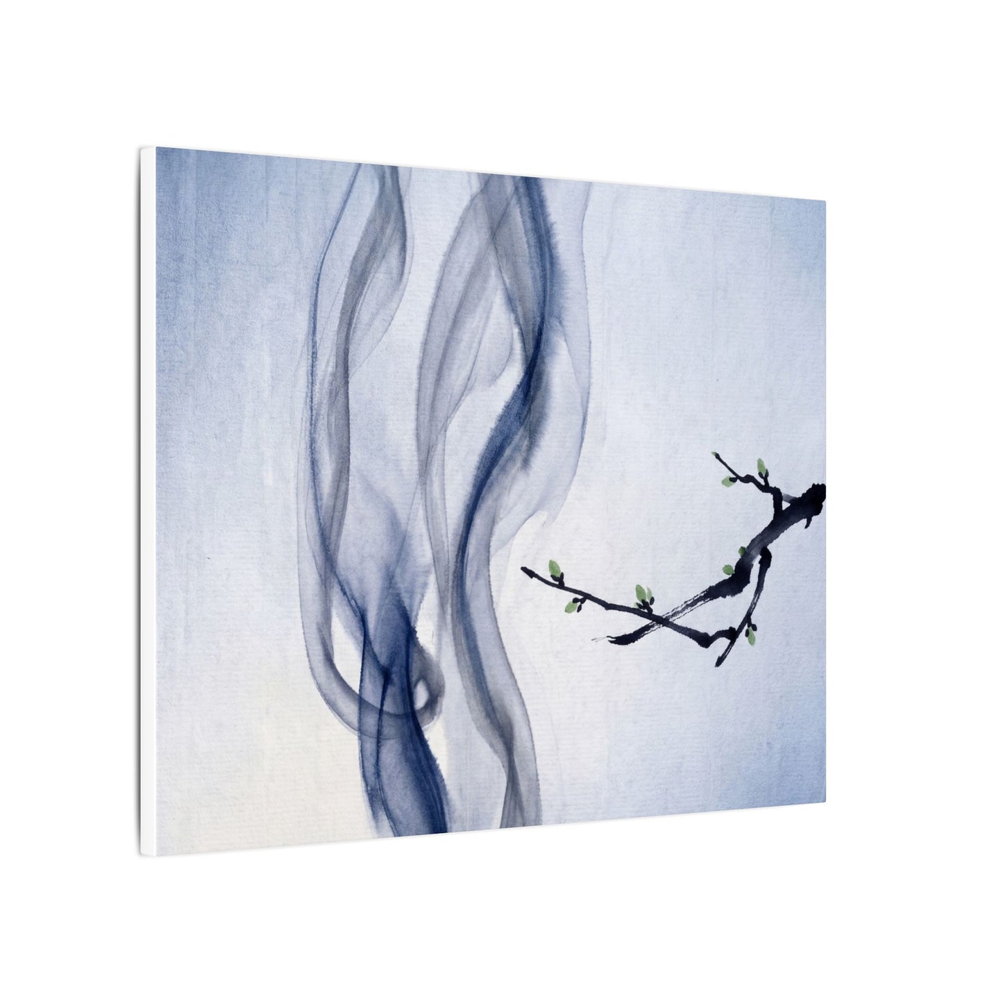 Incense Smoke Spring Canvas Art | Zen Tranquil Design
